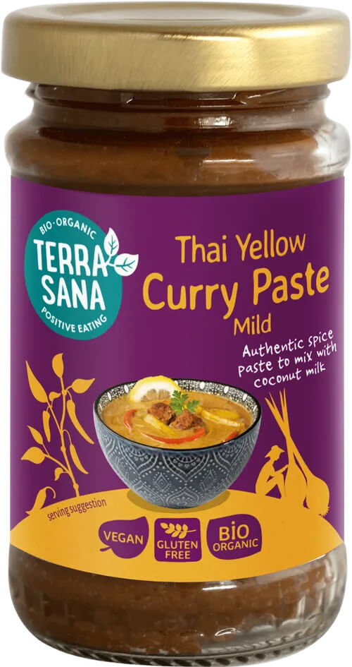 Terrasana Pâte de curry thai jaune bio 120g